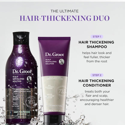 Lot shampoing et revitalisant épaississants Dr. Groot pour la perte de cheveux